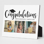 Herzlichen Glückwunsch Black 3 Foto 2025 Abschluss Fotoplatte (Seite)