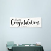 Herzlichen Glückwunsch Black Script Company Retire Banner (Messeveranstaltung)