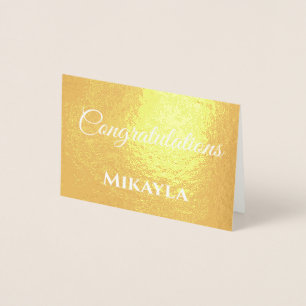 Herzlichen Glückwunsch Blank Real Foil Card Folienkarte