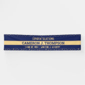 Herzlichen Glückwunsch Blue Gold Class of 2024 Abs Banner (Horizontal)