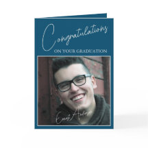 Herzlichen Glückwunsch Blue Graduate Foto Abschlus