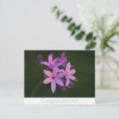 Herzlichen Glückwunsch Blume Postkarte (Stehend Vorderseite)