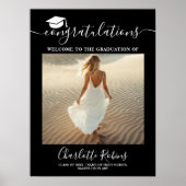 Herzlichen Glückwunsch Boho Abschluss Begrüßung Fo Poster (Vorne)