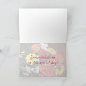 Herzlichen Glückwunsch Bouquet Grunge Blume Herz Karte (Innenseite)