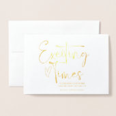 Herzlichen Glückwunsch Braut und Gräuelfreund Hoch Folienkarte (Vorderseite mit Umschlag)