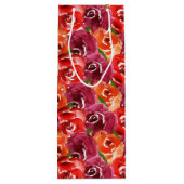 Herzlichen Glückwunsch Bright Watercolor Blume Geschenktüte Für Weinflaschen (Rückseite)