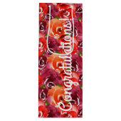 Herzlichen Glückwunsch Bright Watercolor Blume Geschenktüte Für Weinflaschen (Vorderseite)