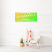 Herzlichen Glückwunsch Bright Yellow & Green Ombre Banner (Insitu)