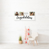 Herzlichen Glückwunsch Brush Script 3 Foto Abitur Banner (Insitu)