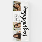Herzlichen Glückwunsch Brush Script 3 Foto Abitur Banner (Vertikal)