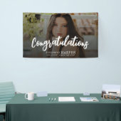 Herzlichen Glückwunsch Brush Script Foto Abschluss Banner (Messeveranstaltung)