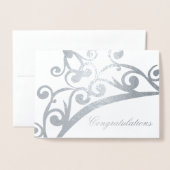 Herzlichen Glückwunsch Card Pageant Crown Folienkarte (Vorderseite mit Umschlag)