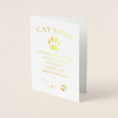 Herzlichen Glückwunsch Cat Adoption Foil Card Folienkarte (Vorderseite)