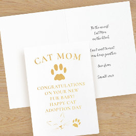 Herzlichen Glückwunsch Cat Adoption Foil Card Folienkarte