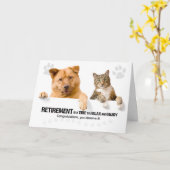 Herzlichen Glückwunsch Cat and Dog Karte (Gelbe Blume)