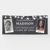 Herzlichen Glückwunsch Chalk String Lights Grad 2  Banner (Horizontal)