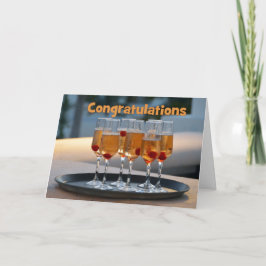 Herzlichen Glückwunsch Champagne an Newcastle Weds Karte