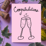 Herzlichen Glückwunsch Champagne Cheers Sketch Doo Postkarte<br><div class="desc">Sweet zeichn von zwei Blasen, um jemanden zu ihrer Hochzeit oder Verlobung gratulieren! Klicken Sie auf "Personalisieren" oben, um den Insidertext zu bearbeiten, um Ihre Bedürfnisse Anzug. Klicken Sie anschließend auf "Bearbeiten mit dem Designwerkzeug", um die Schriftart, Farben und Einstellungen anzupassen. Sie können auch die Hintergrundfarbe ändern oder meinen Shop...</div>