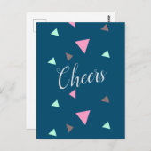 Herzlichen Glückwunsch Cheduate Confetti Postcard Postkarte (Vorne/Hinten)