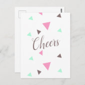 Herzlichen Glückwunsch Cheduate Confetti Postcard Postkarte (Vorne/Hinten)