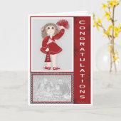 Herzlichen Glückwunsch Cheleader Personalisiert Karte (Gelbe Blume)