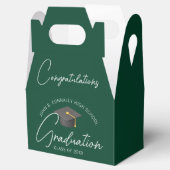 Herzlichen Glückwunsch Chic Dark Green Graduation  Geschenkschachtel (Geöffnet)