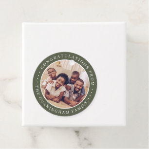 Herzlichen Glückwunsch Classic Simple Family Foto Geschenkanhänger