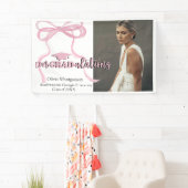 Herzlichen Glückwunsch Coquette Bow Foto Abschluss Banner (Insitu)