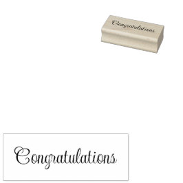 Herzlichen Glückwunsch Cursive Schrift Textvorlage Gummistempel