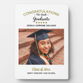 Herzlichen Glückwunsch Custom Foto Graduate Abschl Fotoplatte (Vorderseite)