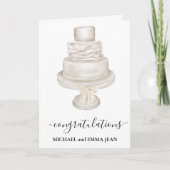 Herzlichen Glückwunsch Custom Wedding Cake Card Karte (Vorderseite)