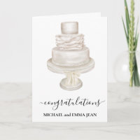 Herzlichen Glückwunsch Custom Wedding Cake Card