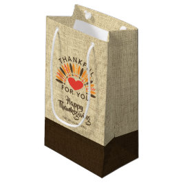 Herzlichen Glückwunsch DANKFUL für EUCH Burlap Kleine Geschenktüte