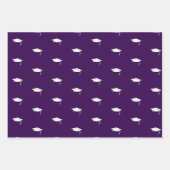 Herzlichen Glückwunsch Dark Lila White Graduate Na Geschenkpapier Set (Vorderseite 2)