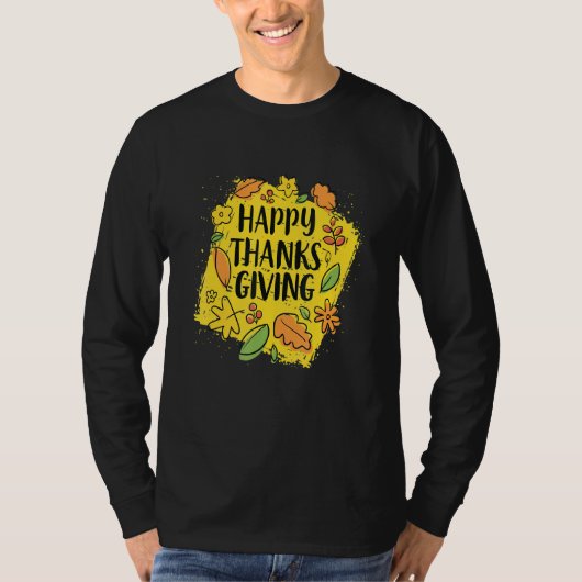 Herzlichen Glückwunsch, dass ich Thanksgiv in gelb T-Shirt (Vorderseite)