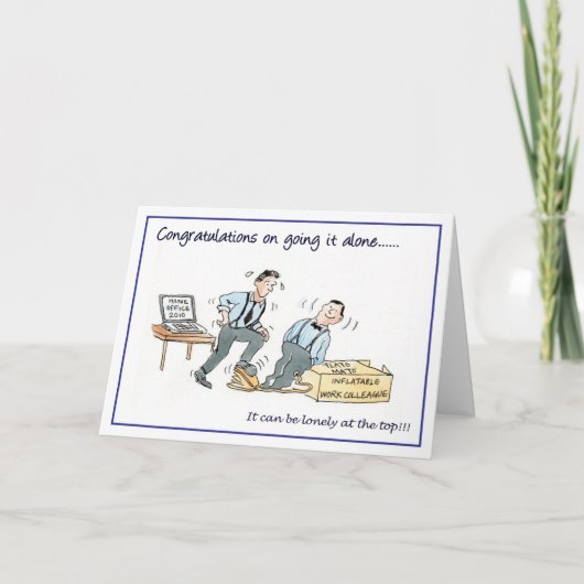 Herzlichen Glückwunsch, dass Sie alleine gehen... Karte (Vorderseite)