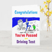 Herzlichen Glückwunsch, dass Sie die Fahrprüfkarte Karte (Gelbe Blume)