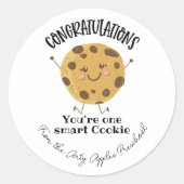 Herzlichen Glückwunsch, dass Sie ein intelligenter Runder Aufkleber (Vorderseite)