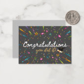 Herzlichen Glückwunsch, dass Sie es Abschluss geta Mitteilungskarte (Vorderseite/Rückseite Beispiel)