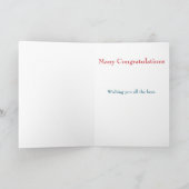 Herzlichen Glückwunsch, dass Sie es bedankt haben Karte (Innenseite)