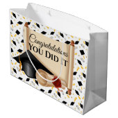 Herzlichen Glückwunsch, dass Sie es getan haben Große Geschenktüte (Rückseite Schrägansicht)