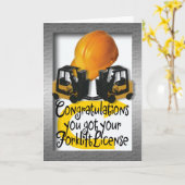 Herzlichen Glückwunsch, dass Sie Ihre Gabelstapler Karte (Gelbe Blume)