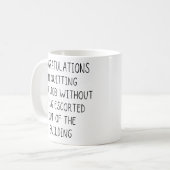 Herzlichen Glückwunsch, dass Sie Ihren Job ohne zu Kaffeetasse (Vorderseite Links)