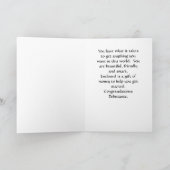 Herzlichen Glückwunsch Debutante Karte (Innenseite)