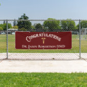 Herzlichen Glückwunsch Dentist Dental Modern Red G Banner (Insitu)