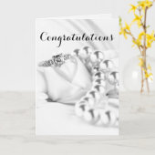 Herzlichen Glückwunsch Diamond Verlobung Ring Card Karte (Gelbe Blume)