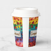 Herzlichen Glückwunsch Digital Art Pappbecher (Rechts)