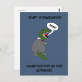Herzlichen Glückwunsch Dinosaur personalisieren Postkarte (Vorne/Hinten)