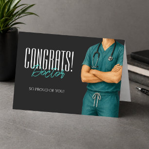 Herzlichen Glückwunsch Doktor Abschluss Grußkarte Dankeskarte