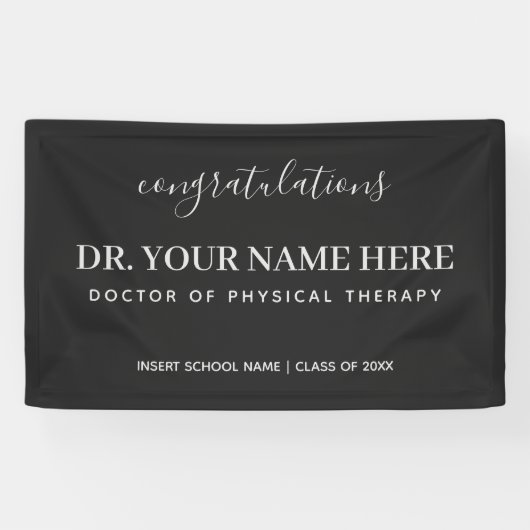 Herzlichen Glückwunsch Doktor der Physikalischen T Banner (Horizontal)